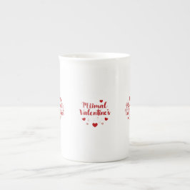 Caneca De Porcelana Design de Tipografia de Amor Mínimo para o Dia dos