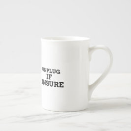 Caneca De Porcelana Desligue se tiver dúvidas