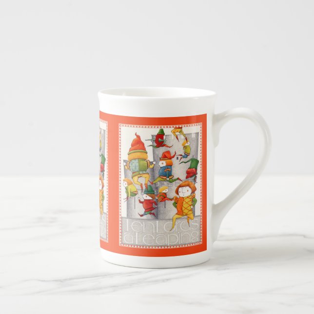 Caneca De Porcelana DEZ SENHORAS LÍDERES China Tome Óssea - Vermelho (Direita)