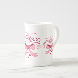 Caneca De Porcelana Dia das Mães Desenho Moderno 