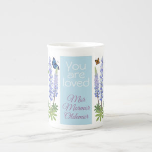 Caneca De Porcelana Dia das Mães Ossos da China Copos flores e borbole
