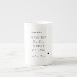 Caneca De Porcelana Dia dos Namorados, Você é o Manteiga de Amendoim