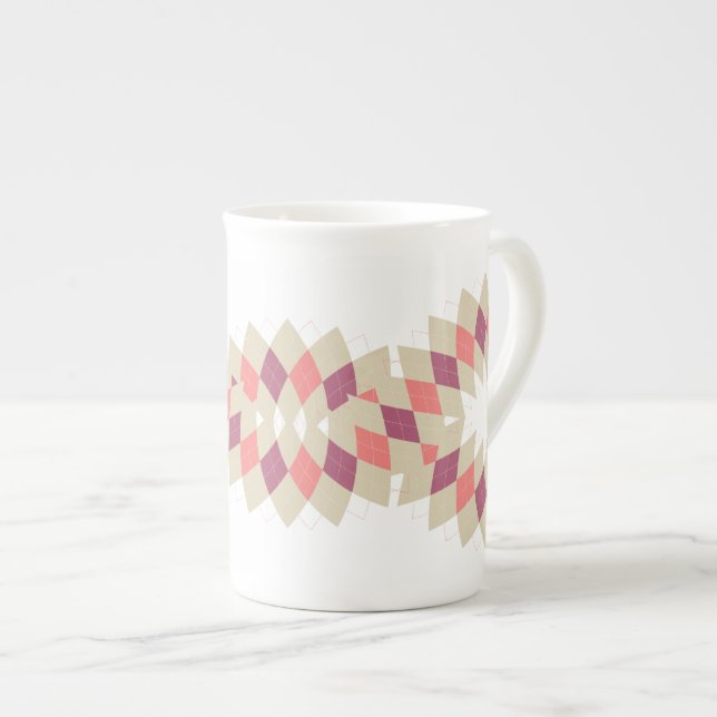 Caneca De Porcelana Diamond Swirl (Frente Esquerda)