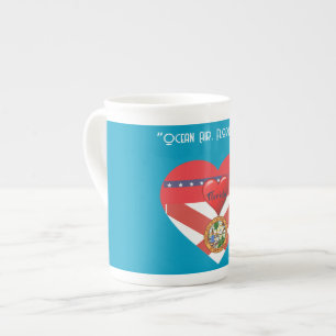 Caneca De Porcelana Diversão Azul Oceânica da Flórida