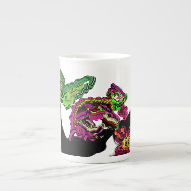 Caneca De Porcelana Divertimento de Chameleon da floresta chuvosa (Frente)