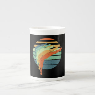 Caneca De Porcelana Divisor Scuba Retro Funny, Mergulhador Scuba Diver