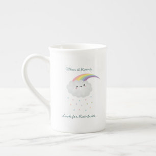 Caneca De Porcelana Dizer inspirado das citações da chuva bonito da