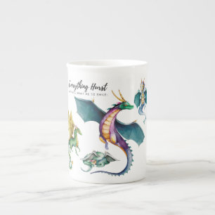 Caneca De Porcelana Dragão é uma lendária parecida com répteis