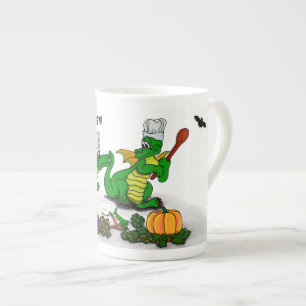 Caneca De Porcelana Dragões - Feliz Halloween! Hoje eu cozinho