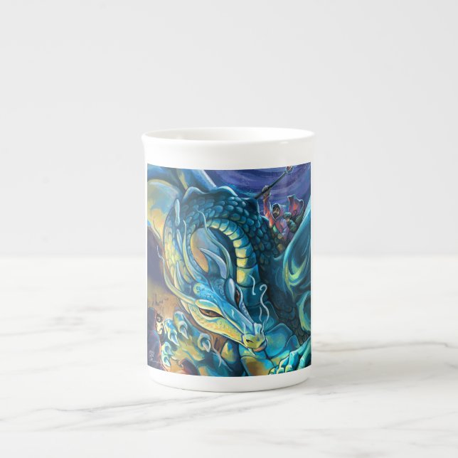 Caneca De Porcelana Dragon Rider e Sorcerer (Frente)