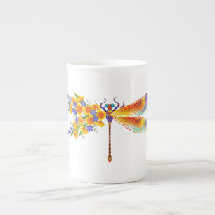 Caneca De Porcelana Dragonfly Amarelo