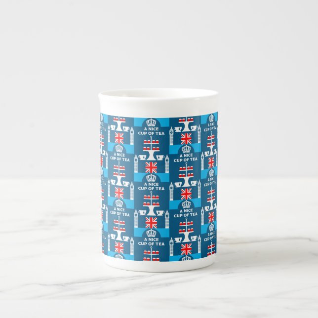 Caneca De Porcelana Drinkers Clássicos de Chá Britânicos (Frente)