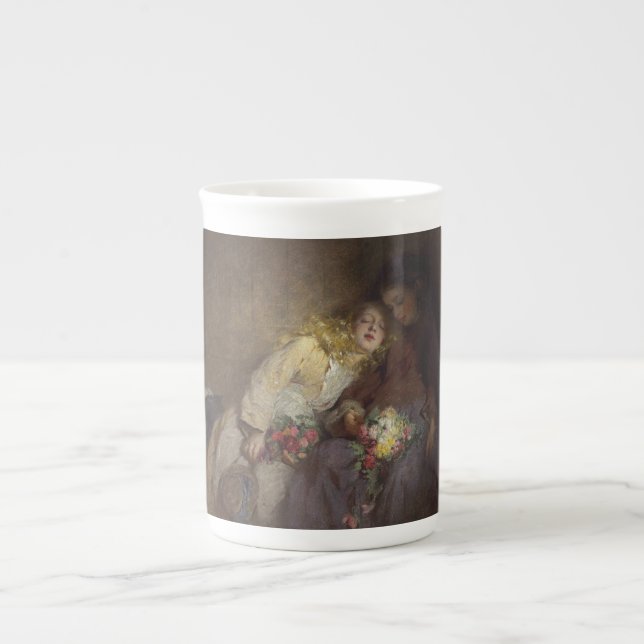 Caneca De Porcelana Duas Jovens Meninas Voltando para Casa (Frente)