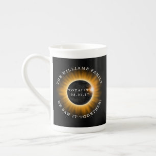 Caneca De Porcelana Eclipse Solar de Totalidade da Família Personaliza