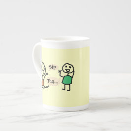 Caneca De Porcelana Ei, Wanna Sip Tea Bone China Cups de RoseWrite