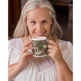 Caneca De Porcelana Elegância Botânica - Cisne na Floresta