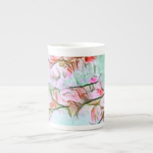 Caneca De Porcelana Elegante Cherry Blossoms Specialty Bone China Mug