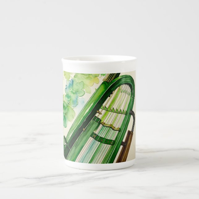 Caneca De Porcelana Elegante Irish Harp Cup - Música Celta e Patrimôni (Frente)