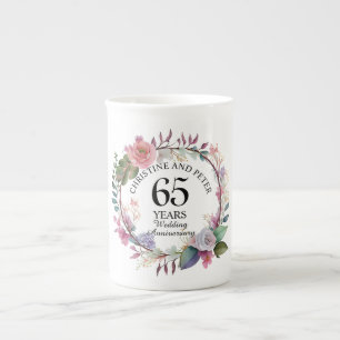 Caneca De Porcelana Elegante Qualquer Casamento (65) Floral Aniversári