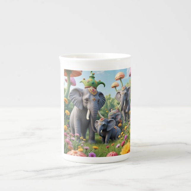 Caneca De Porcelana Elephant colourful whimsical mug (Frente)