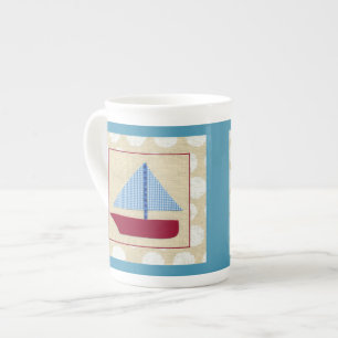Caneca De Porcelana Embarcação de vela infantil por Chariklia Zarris