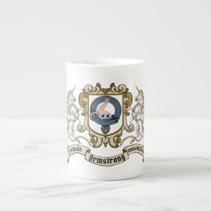 Caneca De Porcelana Emblema e Lema do Clã Armstrong