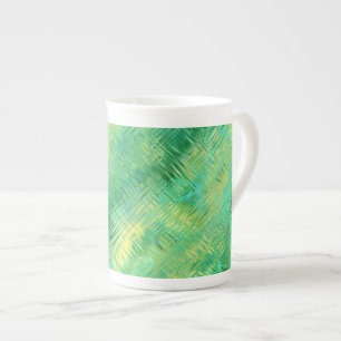 Caneca De Porcelana Emerald Green Glassy Texture