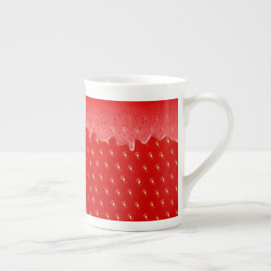Caneca De Porcelana Emperramento de Fruta líquida com textura de moran