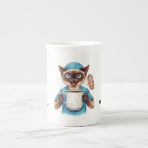 Caneca De Porcelana Enfermeira tomando café