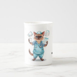 Caneca De Porcelana Enfermeira tomando café
