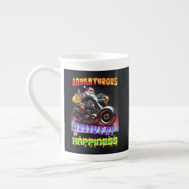 Caneca De Porcelana Entrega Aventurada Da Felicidade (Esquerda)