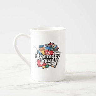 Caneca De Porcelana 'Equipe da Farmácia'.