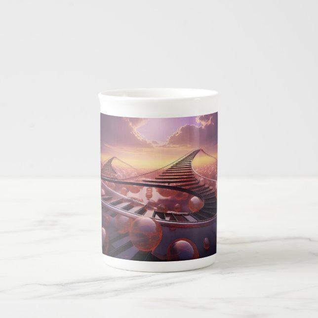 Caneca De Porcelana Escadas Para Infinidade (Frente)