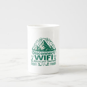 Caneca De Porcelana Escapar da reconexão digital com a natureza