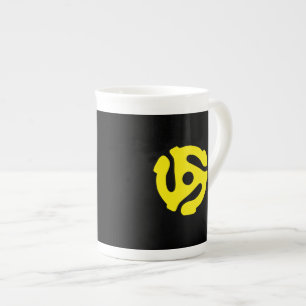 Caneca De Porcelana Espaçador DJ do espaçador Amarelo de Vintage Ret