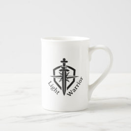 Caneca De Porcelana Espada e Escudo do Guerreiro da Luz