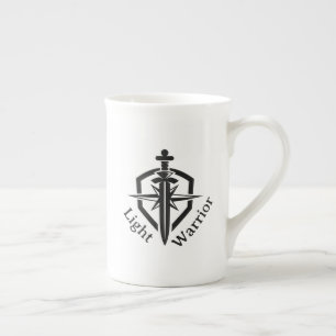 Caneca De Porcelana Espada e Escudo do Guerreiro da Luz