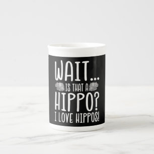 Caneca De Porcelana Espera, É Um Hippo? Eu Amo Hippos!