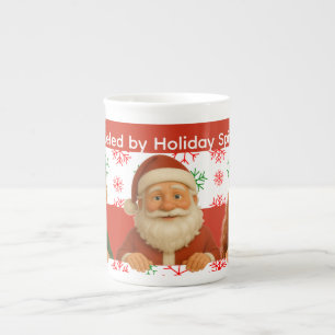 Caneca De Porcelana Espíritos do Polo Norte da Face de Papai Noel Espe