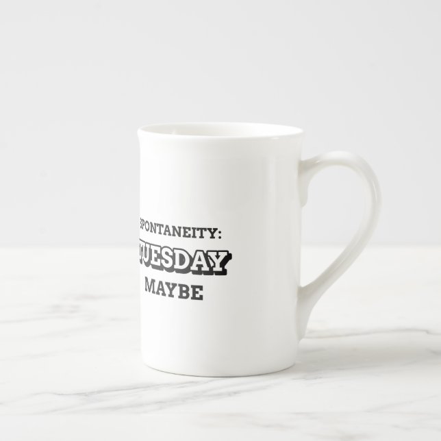 Caneca De Porcelana Espontaneidade: Terça-feira talvez (Direita)