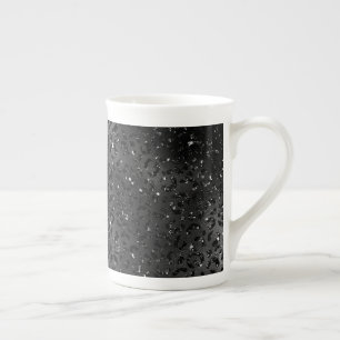 Caneca De Porcelana Estampa de Pele de Leopardo Guepardo Preto Animal