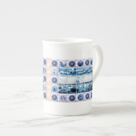 Caneca De Porcelana Estilo marítimo holandês velho de Holland