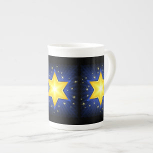 Caneca De Porcelana Estrela de David