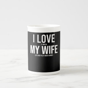 Caneca De Porcelana Eu Amo Minha Esposa Engraçada Arte Presente