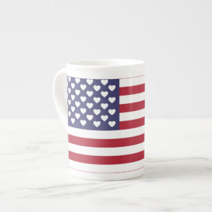 CANECA DE PORCELANA EU AMO OS ESTADOS UNIDOS DA AMÉRICA