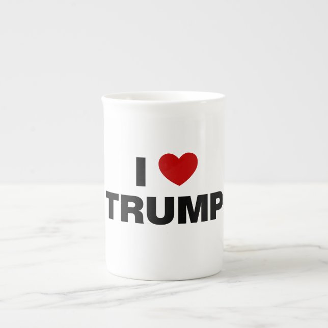 Caneca De Porcelana Eu Amo Trump (Frente)