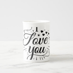 Caneca De Porcelana eu amo você