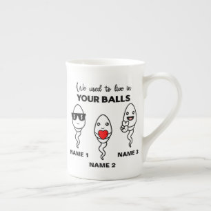 Caneca De Porcelana Eu Costumava Viver Em Suas Bolas, Engraçado Coffe