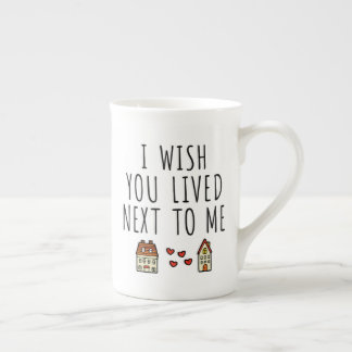 Caneca De Porcelana Eu Queria Que Você Viesse Ao Meu Lado.