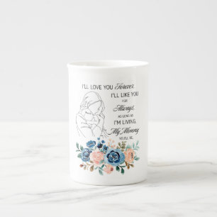 Caneca De Porcelana Eu te amarei para sempre, Dia de as mães Cotação F